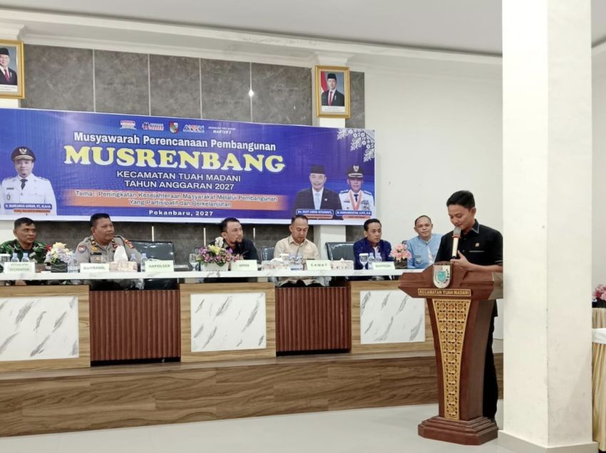 Hadiri Musrenbang Kecamatan Tuah Madani, Achmad Faisal Reza Siap Kawal Usulan Infrastruktur Warga