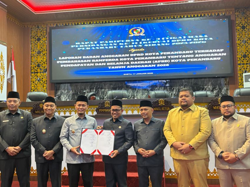 Sah, DPRD Pekanbaru Ketuk Palu APBD 2026 Senilai Rp3,049 Triliun